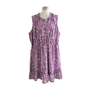 Lane Bryant Lavender Floral Mini Dress